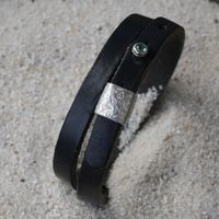 Lederarmband mit Turmalin